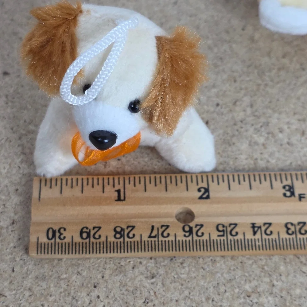 Cute Mini Plush Animal Keychain Toy Set Dog Bear Giraffe Elephant‎ Hippo Tiger